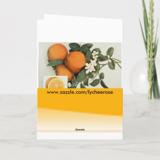 Carte de voeux ORANGES (Dos)