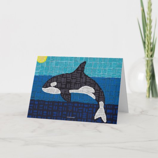Carte de vœux Orca (simple) (Devant)