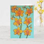 Carte de voeux Orchid Azure Bliss I (Fleur jaune)