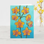Carte de voeux Orchid Azure Bliss II (Fleur jaune)