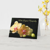 Carte de voeux Orchid Sympathy (Fleur jaune)