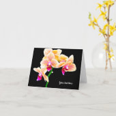 Carte de voeux Orchidée (Fleur jaune)