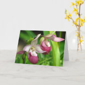 Carte de voeux Orchidée (Fleur jaune)