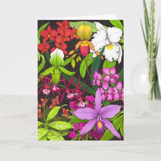 Carte de voeux Orchidée Garden Flowers (Devant)