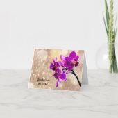 Carte de vœux Orchidée Violette (Devant)