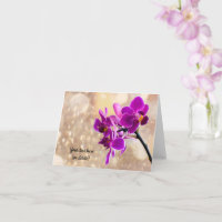 Carte de vœux Orchidée Violette