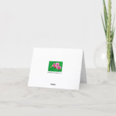 Carte de vœux orchidée violette sur fond vert (Dos)