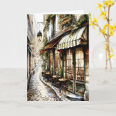 Carte de voeux ordinaire de rue italienne (Fleur jaune)