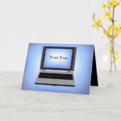 Carte de voeux ordinateur portable (Fleur jaune)