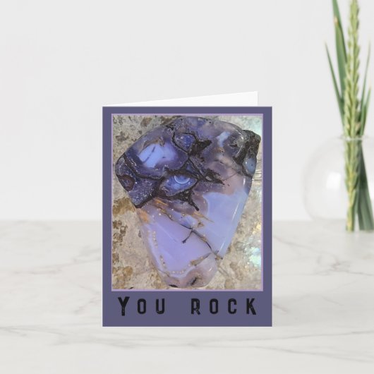 Carte de voeux Oregon Holly Blue Agate You Rock (Devant)