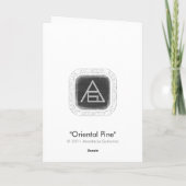 Carte de voeux Oriental Pine (Dos)