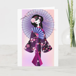 Carte de voeux Origami Doll