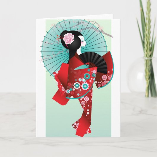 Carte de voeux Origami Doll (Devant)