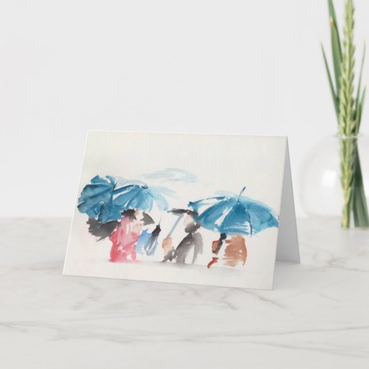 Carte de voeux originale d'aquarelles de (Devant)