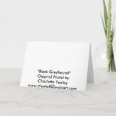 Carte de voeux originale d'art de chien de lévrier (Dos)