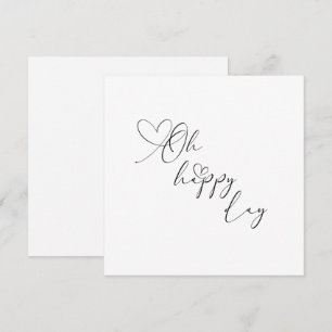 Carte de vœux ornée d'un cœur 'Oh Happy Day'