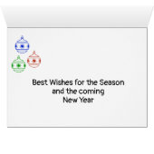 Carte de voeux - Ornements de vacances (Intérieur Horizontal (Bas))