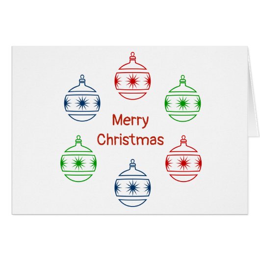Carte de voeux - Ornements de vacances (Devant horizontal)