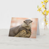 Carte de voeux Otter (Fleur jaune)