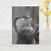 Carte de voeux Otter Mastermind (Fleur jaune)