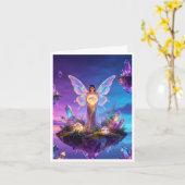 carte de vœux ou carte de note (Fleur jaune)