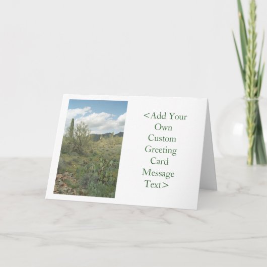 Carte de voeux ou carte de note pour le désert de  (Devant)