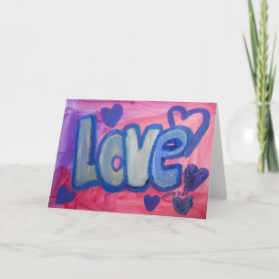 Carte de vœux ou cartes de notes Love Sweet Candy