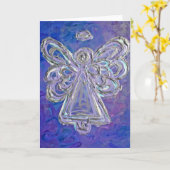 Carte de voeux ou cartes de notes pourpre Angel (Fleur jaune)