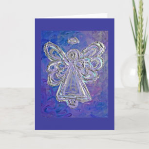 Carte de voeux ou cartes de notes pourpre Angel