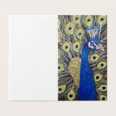 Carte de voeux ou d'anniversaire Peacock (Outside Unfolded)