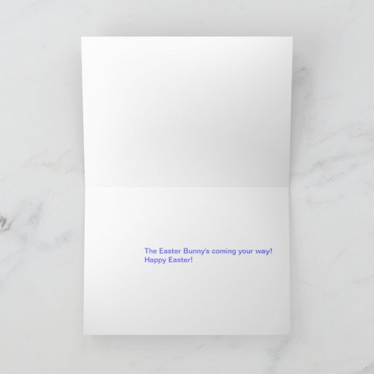 Carte de voeux ou de note de Pâques Bunny (Intérieur)