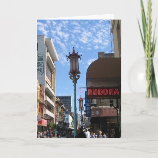 Carte de voeux ou note de Neon Buddha San Francisc (Devant)