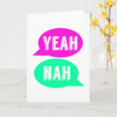 Carte de voeux Ouais Nah - Humour Kiwi (Fleur jaune)