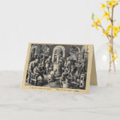 Carte de vœux Outils de distillation d'alchimie (Fleur jaune)