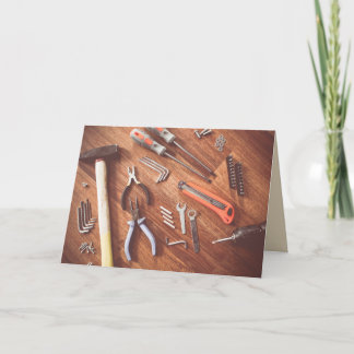 carte de vœux outils homme à tout faire