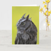 Carte de voeux Owl (Fleur jaune)
