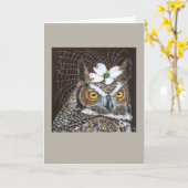 Carte de voeux Owl Bride (Fleur jaune)