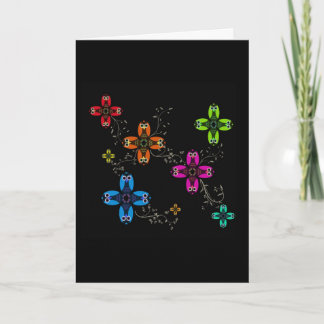 Carte de voeux Owl Daisies