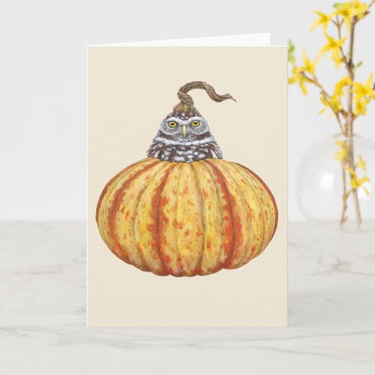 Carte de voeux Owlkin (Fleur jaune)