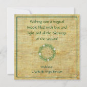 Carte de vœux païenne de la couronne d'Imbolc de S (Dos)