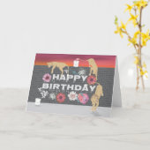 Carte de voeux Painting Lions (Fleur jaune)