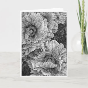 Carte de vœux Paire de pivoines