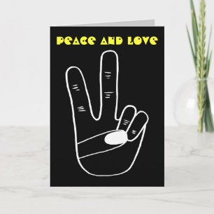 Carte de voeux Paix et Amour (logo jaune)