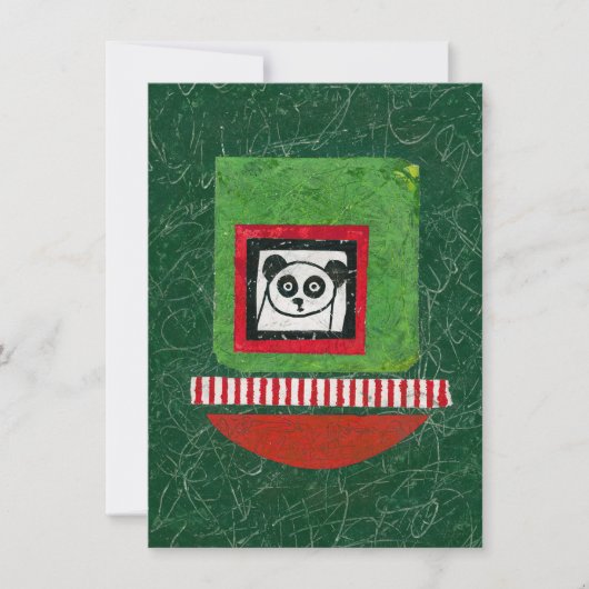 Carte de voeux Panda non préparée (Devant)