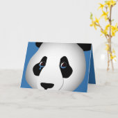 Carte de voeux Panda triste (Fleur jaune)