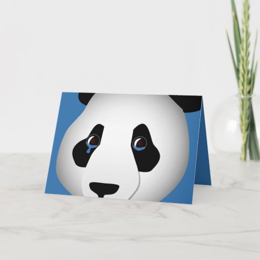 Carte de voeux Panda triste (Devant)