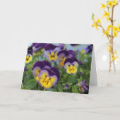 Carte de voeux Pansy (Fleur jaune)