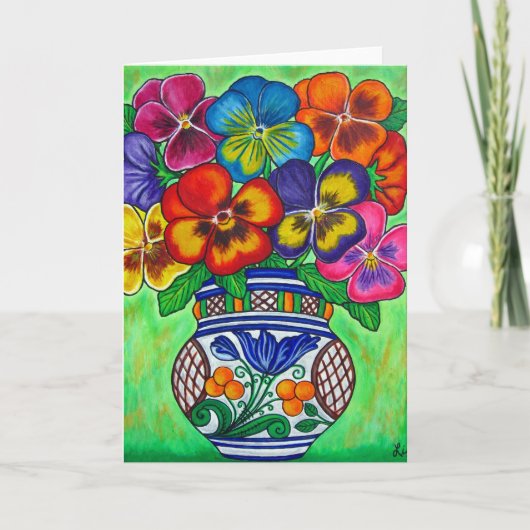 Carte de voeux Pansy Parade (Devant)