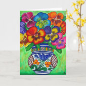 Carte de voeux Pansy Parade (Fleur jaune)