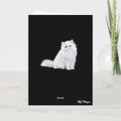 Carte de vœux Panthère mignonne et Persan blanc (Dos)